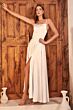 LaDivine B8402 Spaghetti Strap A-Line Satin Dress