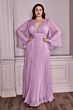 LaDivine CD242 Pleated Angel Sleeve Chiffon Dress