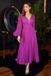 LaDivine CD242 Pleated Angel Sleeve Chiffon Dress