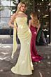 Ladivine 7433 Draped Bodice Chiffon 3-Way Neck Dress