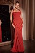 Ladivine 7433 Draped Bodice Chiffon 3-Way Neck Dress