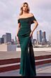 Ladivine 7433 Draped Bodice Chiffon 3-Way Neck Dress