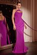 Ladivine 7433 Draped Bodice Chiffon 3-Way Neck Dress