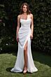 Ladivine CD355 Strapless Cowl Neck High Slit Dress