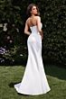 Ladivine CD355 Strapless Cowl Neck High Slit Dress