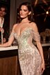 Ladivine CC477 Off-The-Shoulder Plunging Neck Beaded Dress