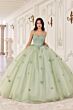 LaDivine 15718 Corset Bodice Butterfly Skirt Dress