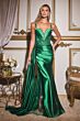 LaDivine CDS417 Illusion Slit Sheer Midriff Dress