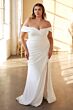 LaDivine CD930 Ruched Off-The-Shoulder Sweetheart Neck Bridal Dress