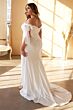 LaDivine CD944W Pleated Bodice Bow-Tie Strap Bridal Gown