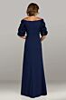 Gia Franco 12419 Bateau Neckline Half Sleeve Dress