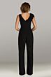 Gia Franco 12432 V-Neck Ruffle Sleeve Jumpsuit
