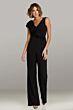 Gia Franco 12432 V-Neck Ruffle Sleeve Jumpsuit