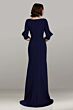 Gia Franco 12476 Asymmetrical Neckline Ruffle Half Sleeve Dress