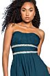 Elizabeth K GL1017 Split Overskirt Beaded Waist Bridesmaid Dress