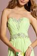 Elizabeth K GL2060 Embroidered Top Strapless Maid of Honor Dress