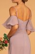 Elizabeth K GL2615 Flutter Sleeves Pleated Top Bridesmaid Dress