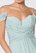 Elizabeth K GL2824 Ruched Top Cold Shoulder Maid of Honor Dress