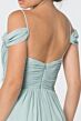 Elizabeth K GL2824 Ruched Top Cold Shoulder Maid of Honor Dress
