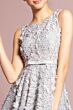 Elizabeth K GS1604 Cutout Back Floral Lace Dress