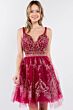 Elizabeth K GS1965 Strappy Back Plunging Neck Dress