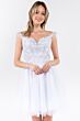 Elizabeth K GS1966 Embroidered Top Ruffle Straps Dress