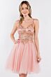 Elizabeth K GS1967 Low Back Sequin Top Dress
