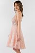 Elizabeth K GS1979 Floral Top Plunging Neckline Dress