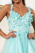 Elizabeth K GS1999 Illusion Back Floral Top Dress