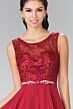 Elizabeth K GS2314 Scoop Neckline Jeweled Waist Dress