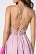 Elizabeth K GS2839 Criss Cross Back Glitter Dress