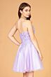 Elizabeth K GS3094 Plunging Neckline Floral Top Dress