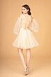 Elizabeth K GS3095 Detached Sleeves Embellished Top Dress