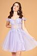 Elizabeth K GS3096 Floral Corset Off The Shoulder Dress