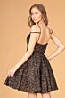 Elizabeth K GS3097 Cold Shoulder Sequin Dress