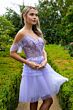 Elizabeth K GS3511 Ruffle Skirt Glitter Corset Dress