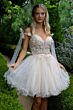 Elizabeth K GS3513 Floral Top Bow Straps Dress