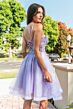 Elizabeth K GS3515 Embroidered Corset Lace-Up Dress