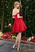 Elizabeth K GS3855 Off The Shoulder Basque Waist Lace-Up Dress