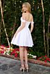 Elizabeth K GS3855 Off The Shoulder Basque Waist Lace-Up Dress