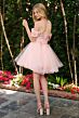 Elizabeth K GS3859 Off The Shoulder Full Skirt Lace-Up Dress