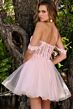 Elizabeth K GS3860 Sweetheart Off The Shoulder Lace-Up Dress