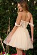 Elizabeth K GS3860 Sweetheart Off The Shoulder Lace-Up Dress