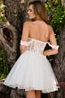 Elizabeth K GS3860 Sweetheart Off The Shoulder Lace-Up Dress