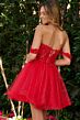 Elizabeth K GS3860 Sweetheart Off The Shoulder Lace-Up Dress