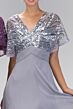 Elizabeth K GL1145 Sequin V-Neck Kimono Sleeve Dress
