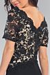 Elizabeth K GL2000 Scalloped Neck Short Sleeve A-Line Dress