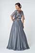 GLS by Gloria GL2830 A-Line Sheer Cape Sleeve Dress