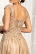 Elizabeth K GL3068 A-Line Bateau Neck Cap Sleeve Dress