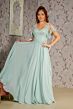 GLS by Gloria GL3352 Flutter Sleeve Sheer Back A-Line Dress